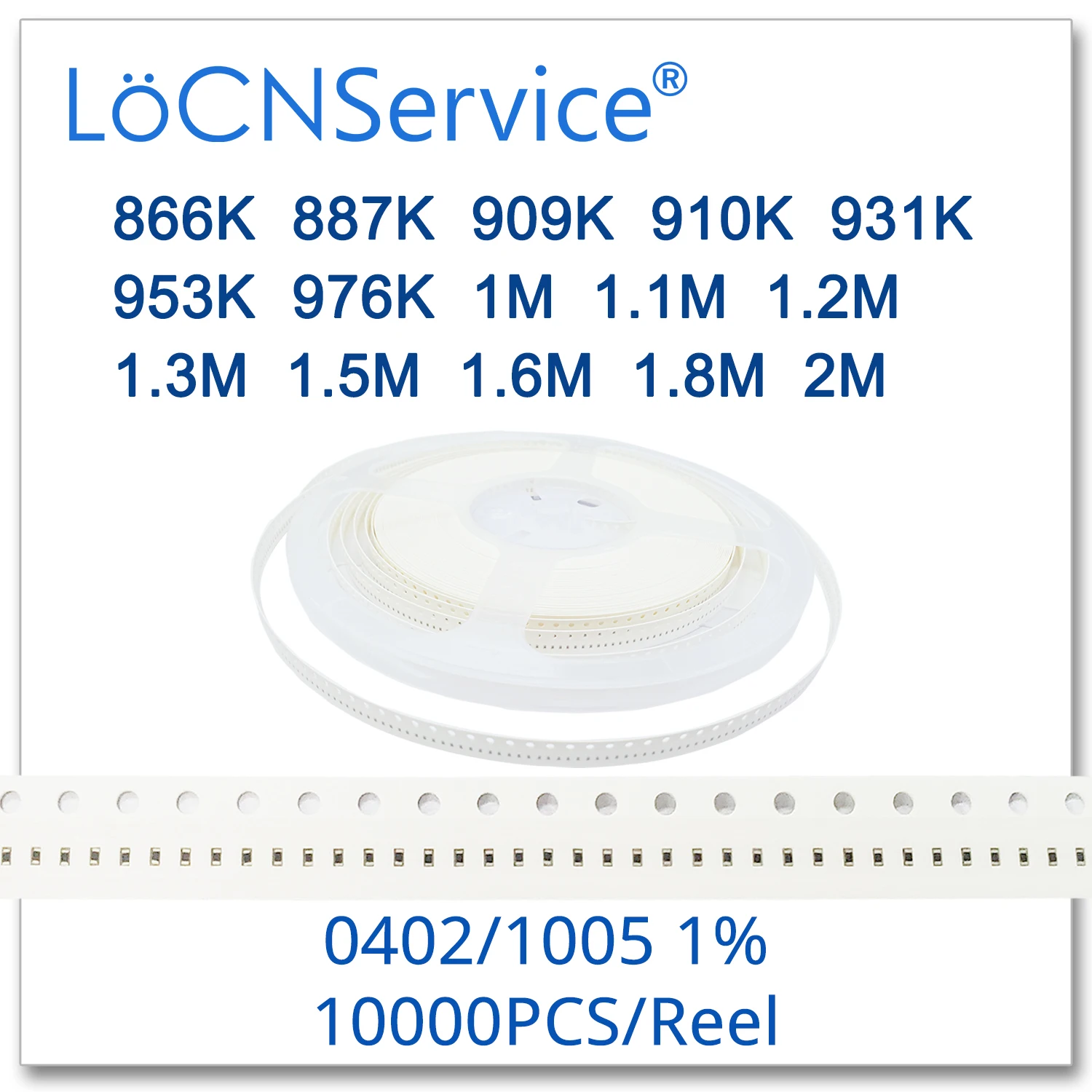 LoCNService 0402 1% 10000 шт. 866K 887K 909K 910K 931K 953K 976K 1 м 2 3 5 6 8 1005 резистор Ом | Электроника