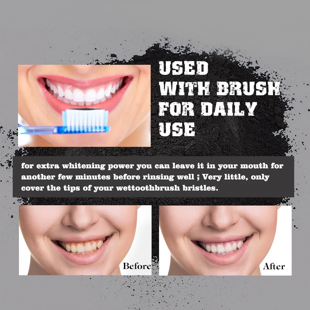 Tooth Whitening Powder Activated Bamboo Charcoal Toothpaste Tartar Stain Removal Teeth Oral Hygiene | Красота и здоровье