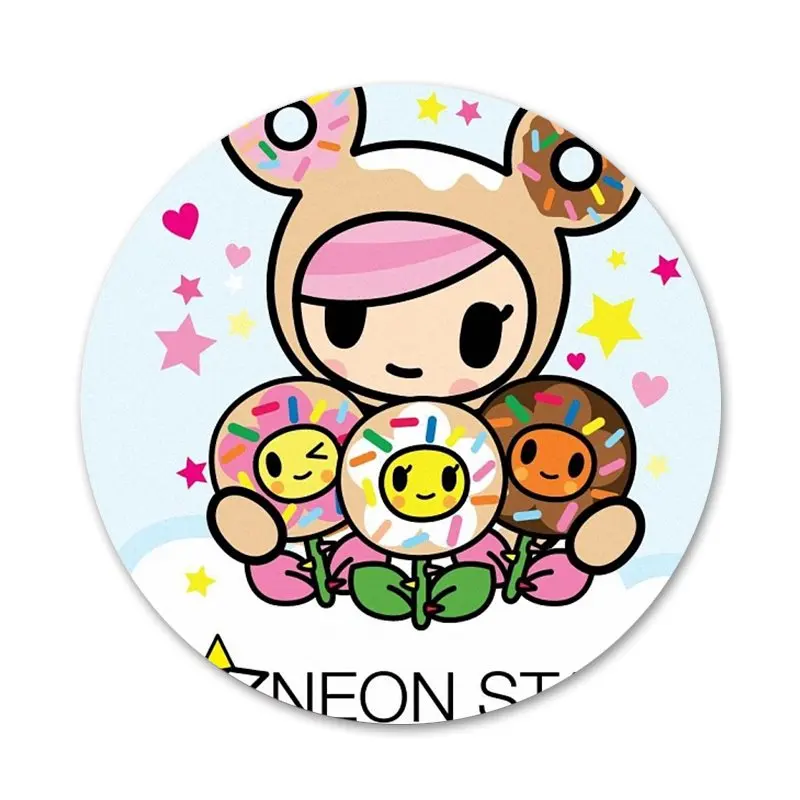 Топ с мультяшным лицом Tokidoki детализированный популярный значок для одежды