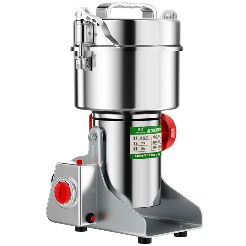 

800g Stainless Steel Grain Grinding Machine Spice Flour Mill Pepper Electric Grinder for Chinese Herbal Medicine