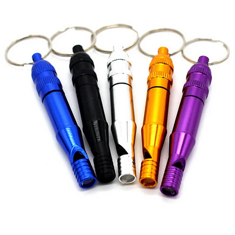 

JETTING Waterproof Outdoor Alloy Aluminum Survival Whistle Hiking Camping Keychain Whistles Random Color