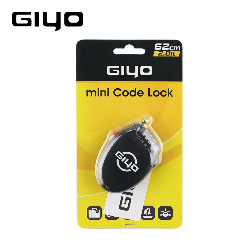 GIYO Multi Функция мини кабель Велосипедные замки 3 цифры Пароль Замок велосипедный