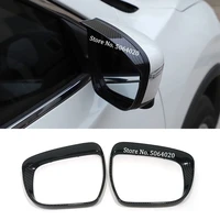 abs carbon fiber for nissan murano 2015 2019 accessories car rearview mirror block rain eyebrow cover trim car styling 2pcs