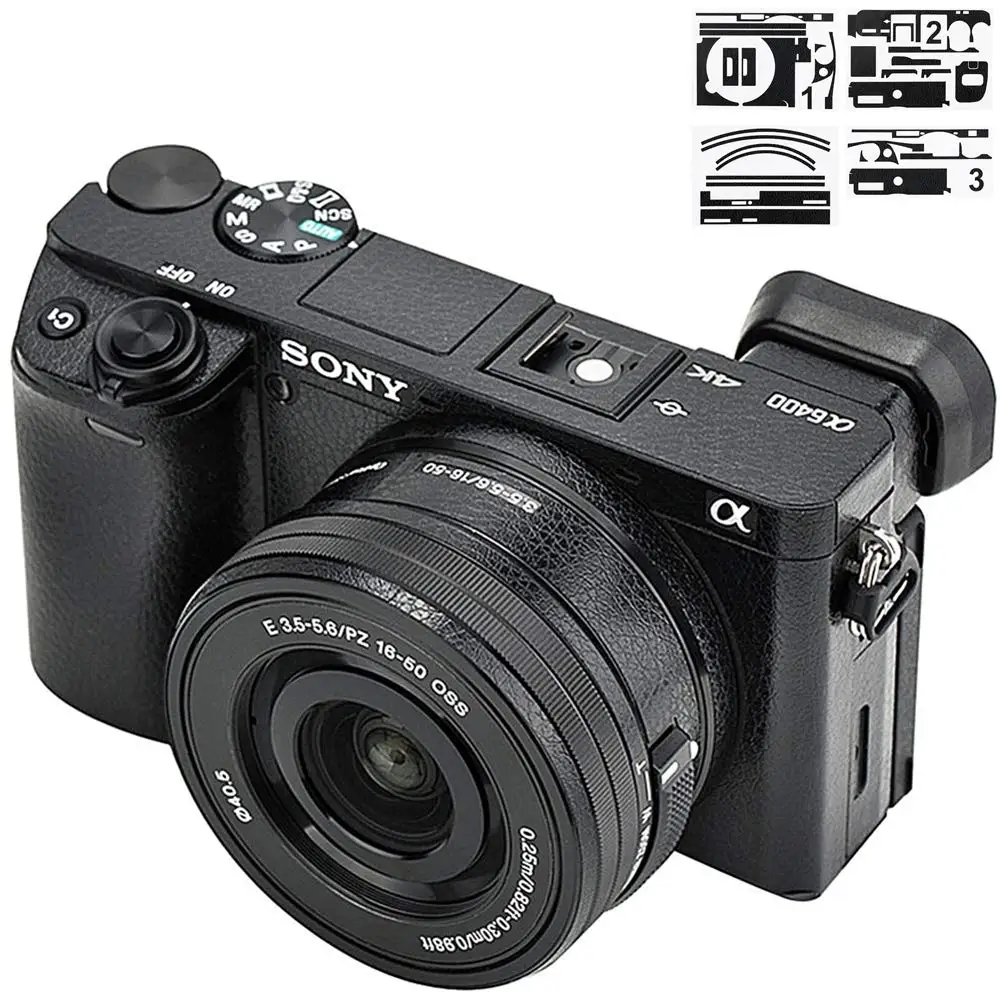 Кожаная текстурная наклейка для корпуса камеры Sony 7c A7C A6600 A6000 A6100 A6300 A6400 A6500 16 50 мм
