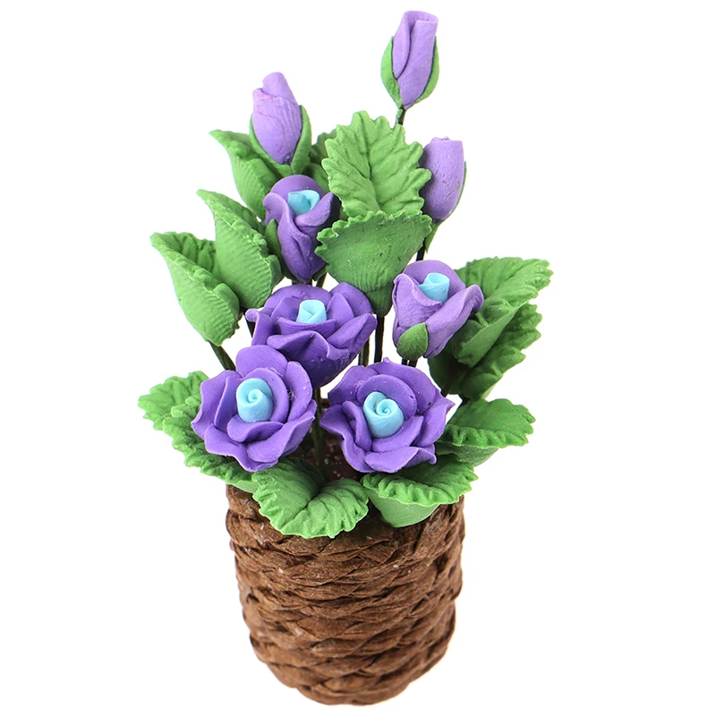 

1/12 весы мини кукольный домик искусственные зеленые поддельные растения Цветок в горшке фея кукла игрушечные домики кукольного сада Миниатюрный