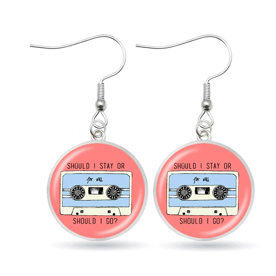 Странные Вещи висячие серьги фильм 3D дизайн персонажа стеклянный кабошон ручной