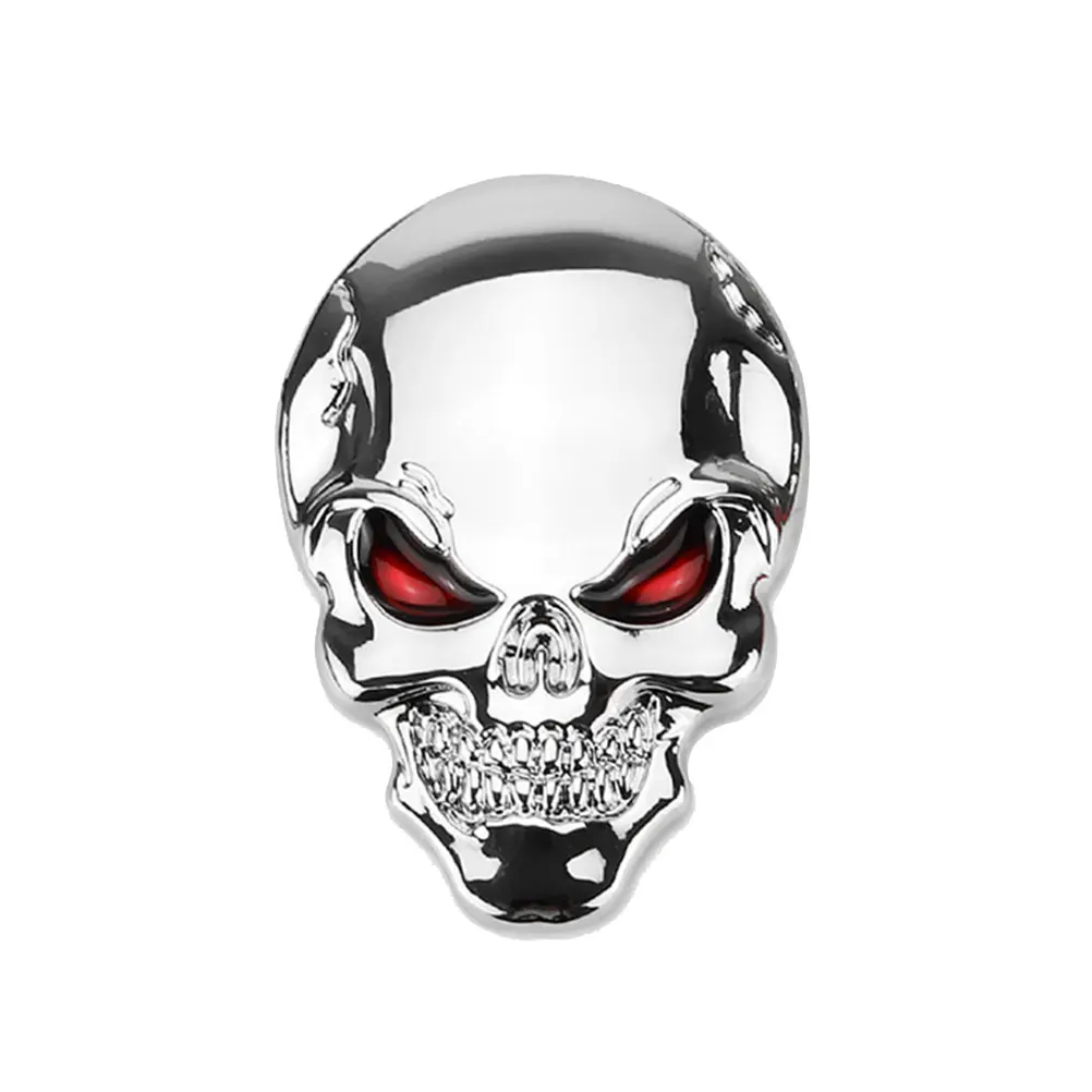 1pcs 3D Cool Car styling Metal Skull Skeleton Devil Chrome Auto Emblem Badge Decal Motorcycle Stickers Accessories A20 | Автомобили и