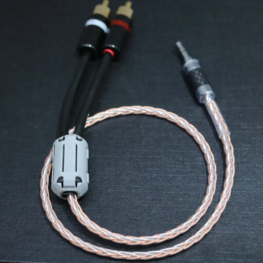 Hi-Fi Canare 3 5 мм 2RCA аудио кабель для ПК усилитель соединения высокого качества Jack RCA |