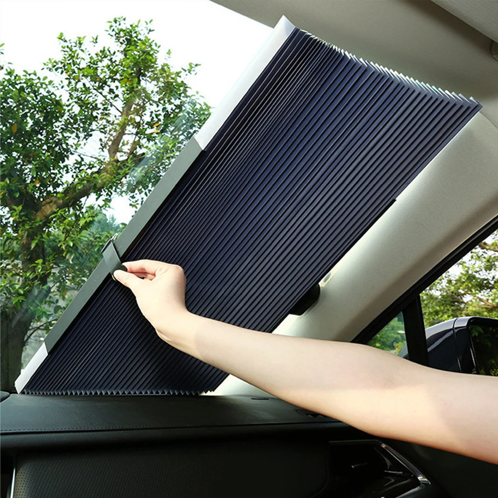 

Выдвижной Автомобильный солнцезащитный козырек, занавеска на лобовое стекло, автомобильная штора с козырьком от солнца, защита от УФ-лучей,...