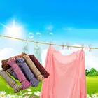 Уличные длинные вешалки для одежды 20 м, вешалки для стирки, шнурок, мягкая ветрозащитная сушилка для белья, нейлоновая веревка