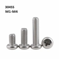 304 stainless steel pan head phillips screws a2 round head screwbolts m1 m1 2 m1 4 m1 6 m2 m2 5 m3 m4