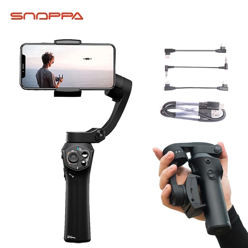 Snoppa Atom Foldable Pocket Sized 3 axis Smartphone Handheld Gimbal Stabilizer for GoPro Smartphones Wireless Charging iPhone12 |