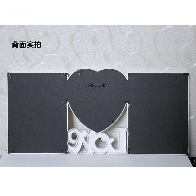 

AliGift Hot Selling Newest Love Photo Frame 6 Inch Combination Heart Shape Conjoined Children's Image Wall Hanging Wall Studio