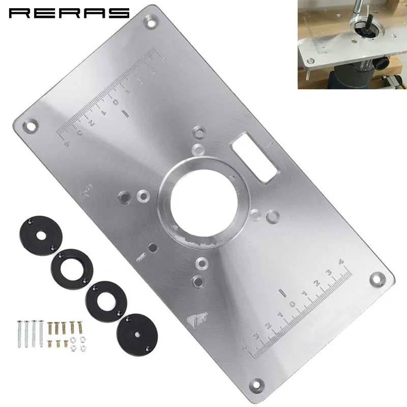 

Woodworking Aluminum Alloy Router Table Insert Plate Mounting Base Plate For Makita 700C