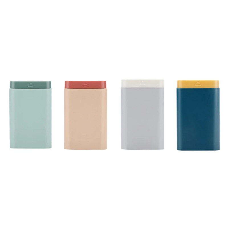 

4 Pcs Cute Travel Pill Organizer Portable Pill Case with Adjustable Partitions for Daily Vitamins and Pills