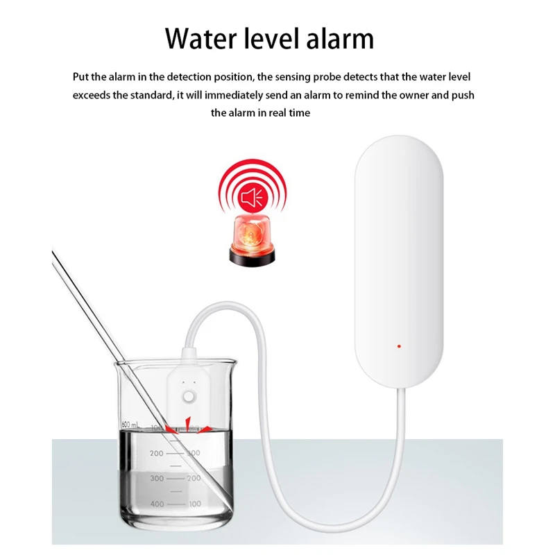 

FULL-TUYA Smart Water Alarm Sensor WiFi Water Leak Detector Overflow Flood Leakage Alerts Remote Monitor Leak 1 Set