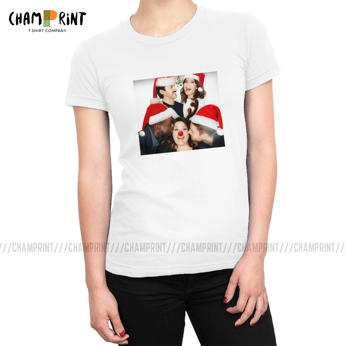 

Это рождественские футболки США, женские новые Семейные ТВ-шоу, хлопковая Футболка, футболки, женская одежда с принтом