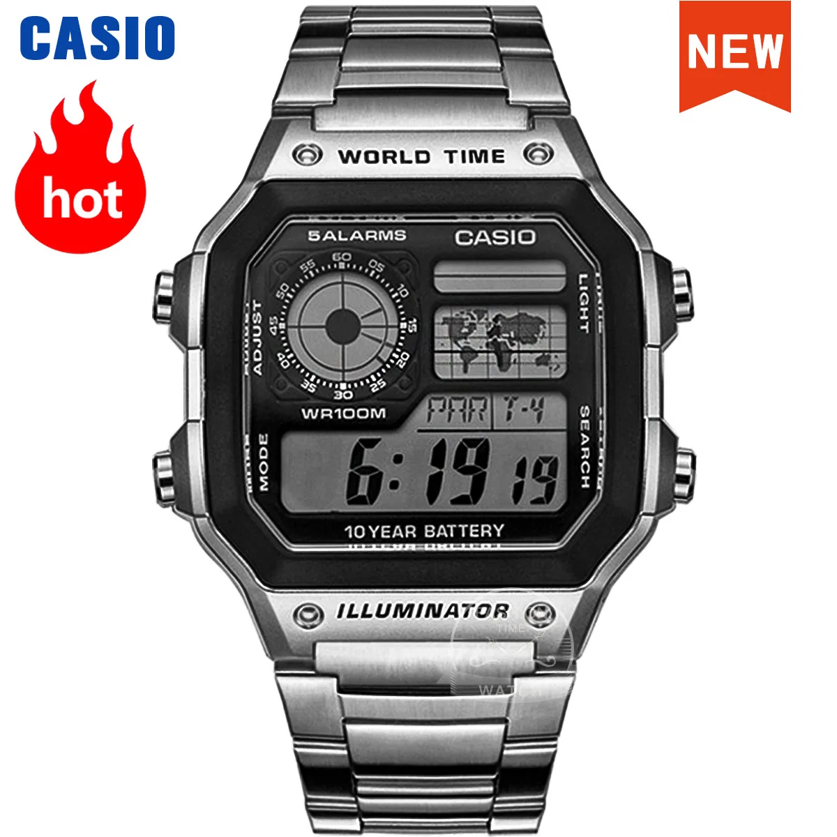 Casio watch Explosion watch men set luxury LED military digital watch sport quartz men watch relogio masculinoAE-1200WHD-1A