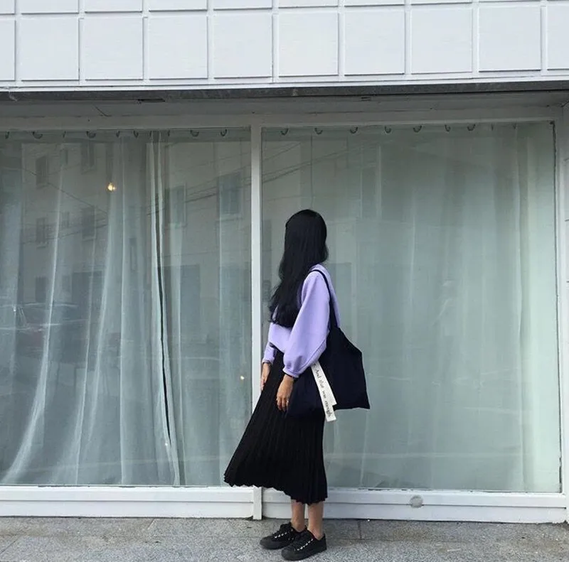 

YILE Cotton Canvas Two Strap Shoulder Bag Shopping Tote Print Letter White Strap 17196zt