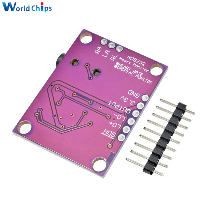 AD8232 ЭКГ Физиологическое измерение пульсометр монитор сенсорный модуль один
