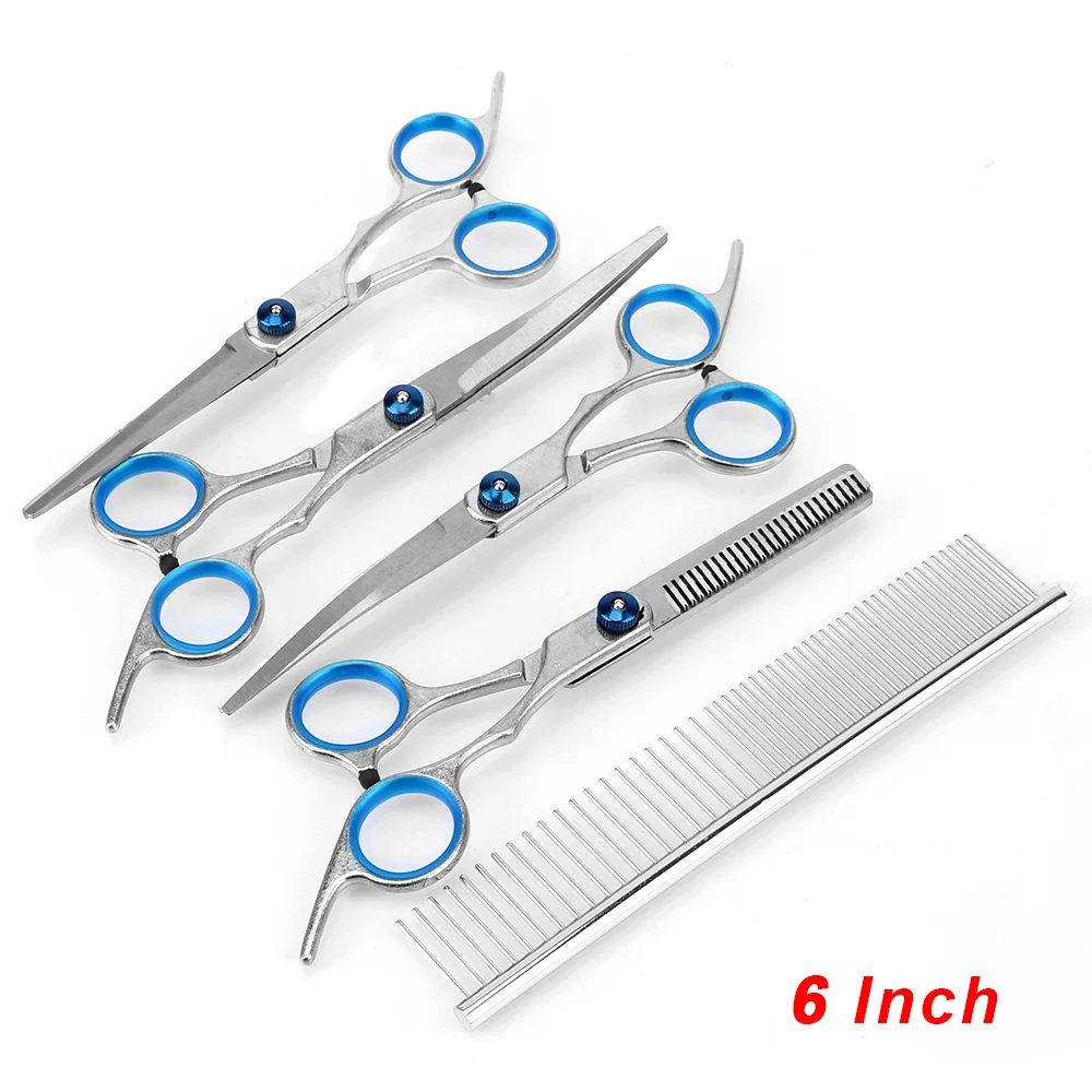 

Набор ножниц для ухода за домашними животными, ножницы для стрижки шерсти собак, кошек, прямых зубов, филировка костей, 6 дюймов