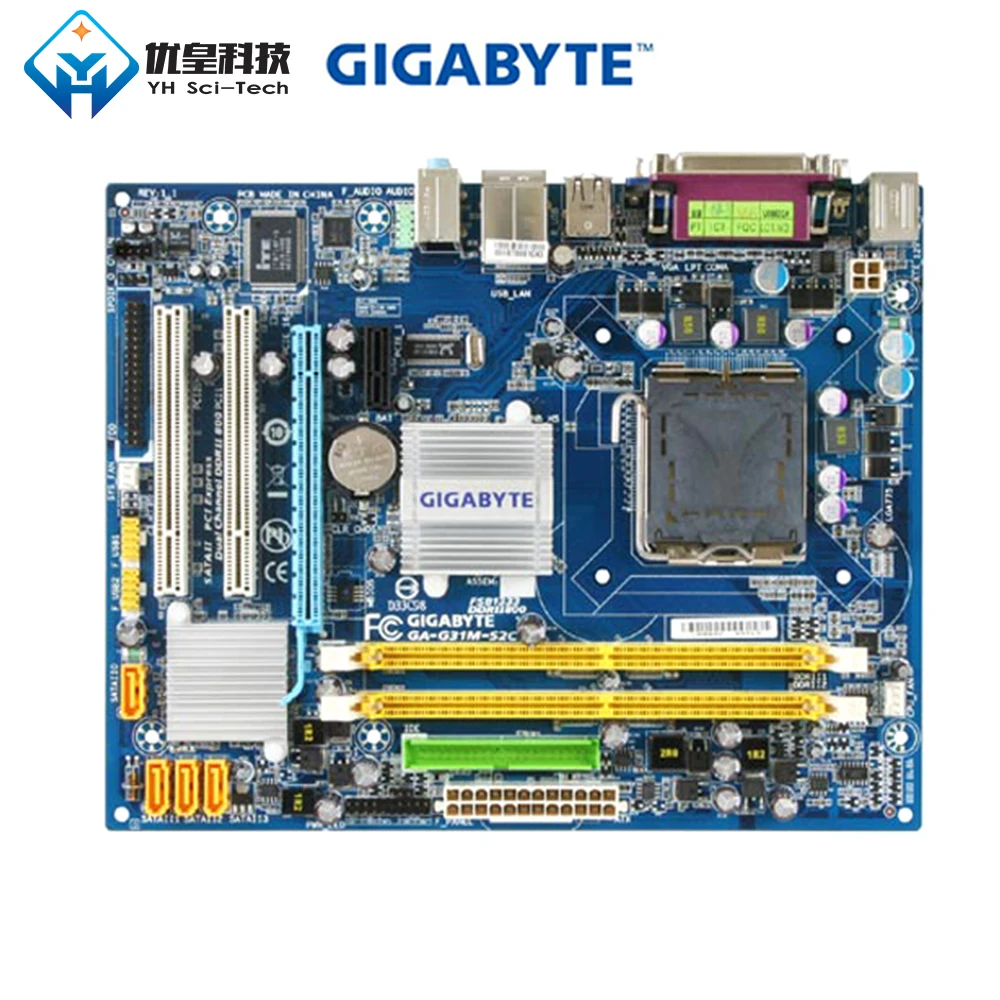 Оригинальная Материнская плата Gigabyte для настольных ПК с процессором Intel G31 LGA 775