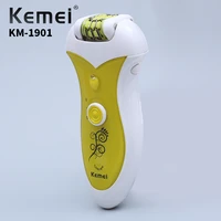 kemei rechargeable multi function ladies daily necessities razor electric hair removal hair removal foot care tools 220vkm 1901