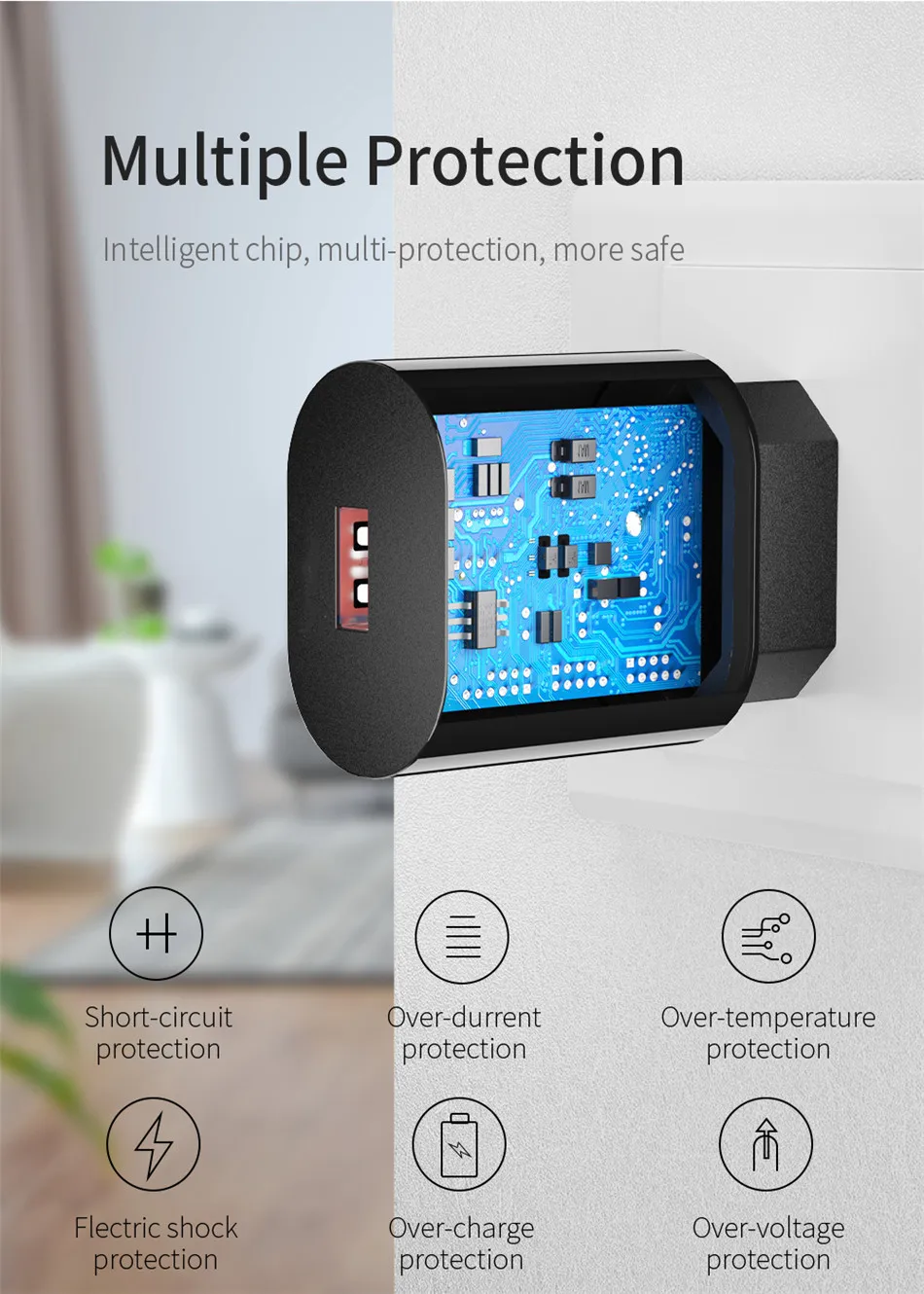 Essager 18 Вт USB зарядное устройство Quick Charge 3,0 Turbe зарядное устройство QC3.0 для samsung Xiaomi Mi Быстрая зарядка для iPhone зарядное устройство для мобильного телефона