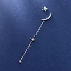 Женские асимметричные серьги-гвоздики из серебра 100% пробы