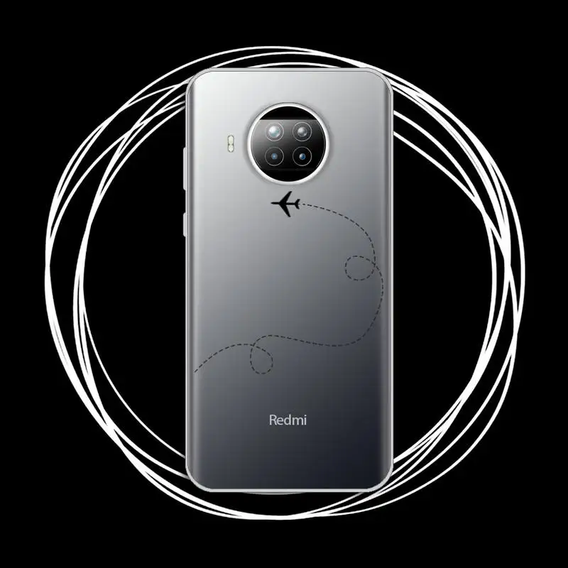 

World Map Travel line love Phone Case Transparent for Xiaomi Redmi note 10 t 8 9 pro lite 11