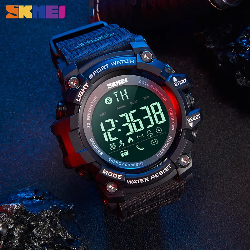 Мужские Водонепроницаемые Смарт-часы SKMEI в стиле милитари для Android и IOS |
