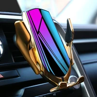 car phone holder for car air vent car mobile phone holder air vent mount automatic clamping wireless charger gravity holder