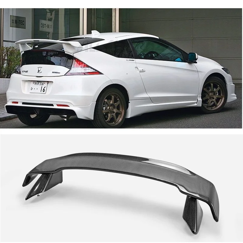 

For Honda CR-Z ZF1 MU Style Carbon Fiber Rear Duckbill Spoiler Glossy Finish Trunk Wing Lip Fibre Bootlid Splitter Kit