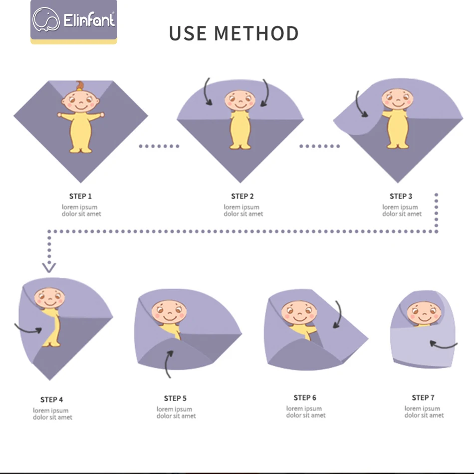 

Elinfant 3Pc Muslin 100% Cotton Baby Swaddles Soft Newborn Blankets Bath Gauze Infant Wrap sleepsack Stroller cover Play Mat