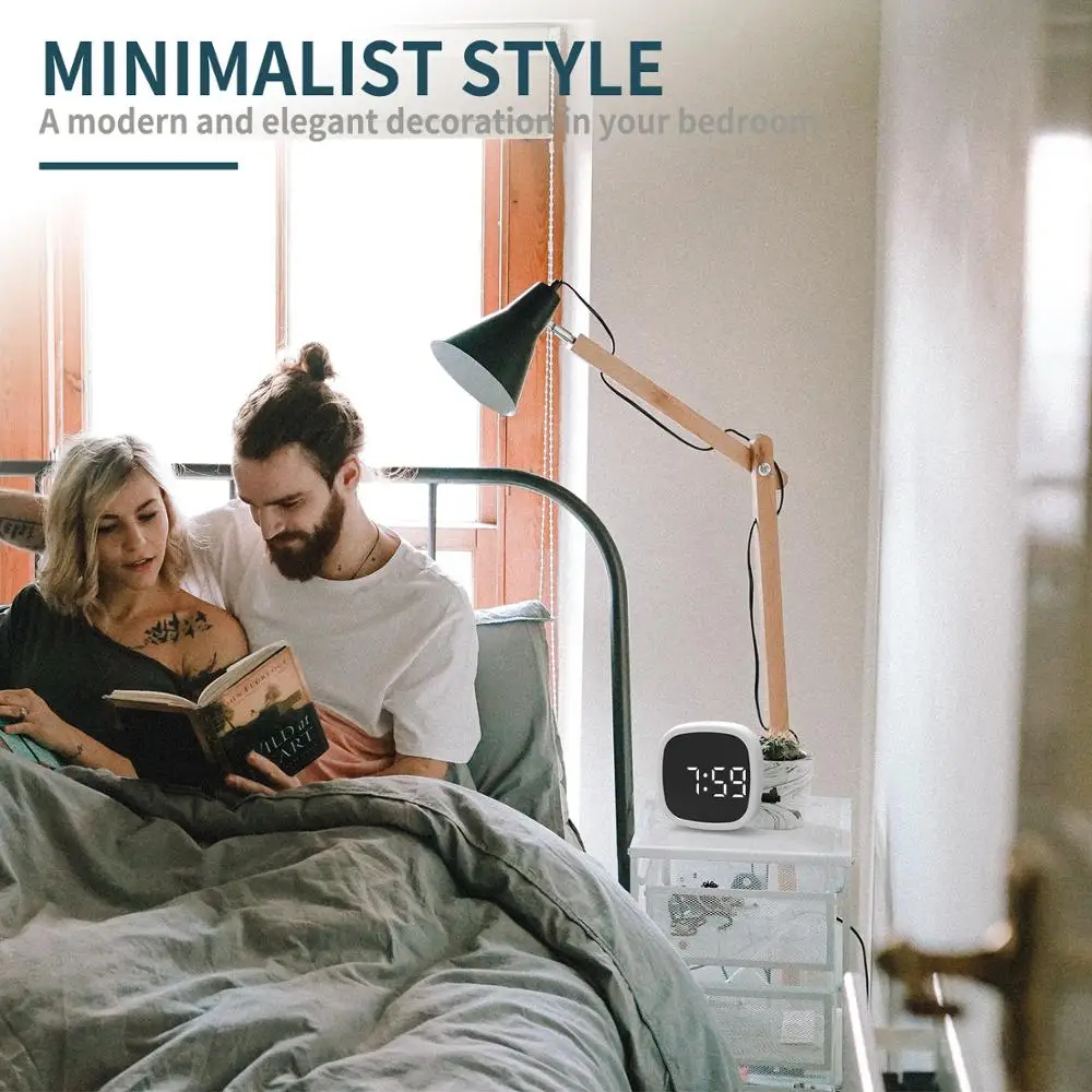 Портативный цифровой будильник с голосовым управлением режим повтора и