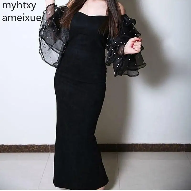 

New Off The Shoulder Black Cheap plus size Evening Dresses 2021 Robe De Soiree Abiye Gowns Abendkleider Formal Dress Event Dress