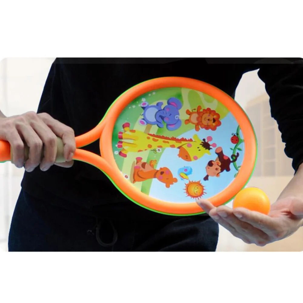 

Badminton Tennis Rackets Balls Set Parent-Child Sports Game Toys Sport Children Play Game Outdoor Funny Toys(Orange)