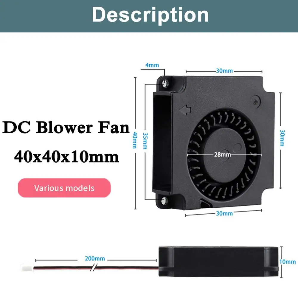 2 шт. Gdstime DC 5V 12V 24V 40*40*10 мм двойной шаровая воздуходувка 3D принтеры кулер 1 5 дюймов 4