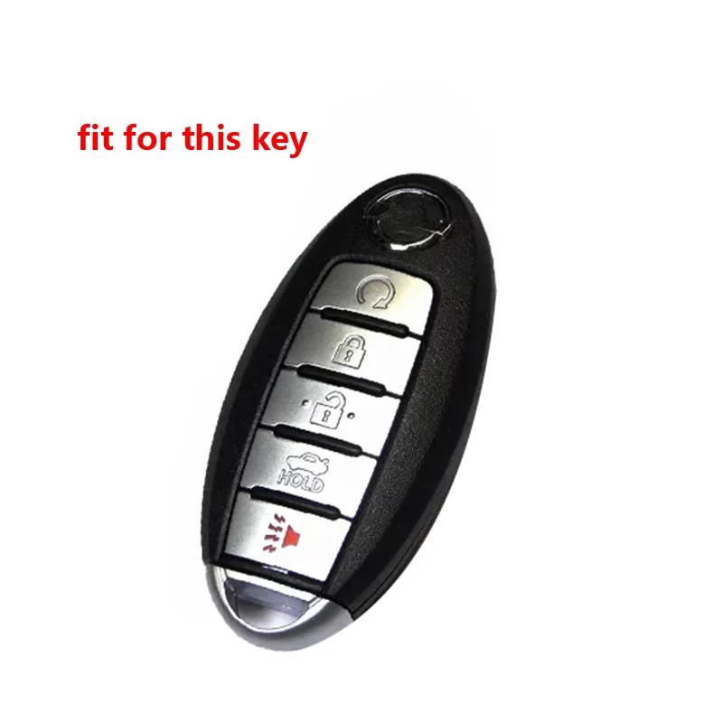 

Silicone Key Fob Shell Cover Skin Holder 5 Button for Nissan Rouge Maxima Altima X-Trail Sentra Murano Qashqai Cover for Alarm