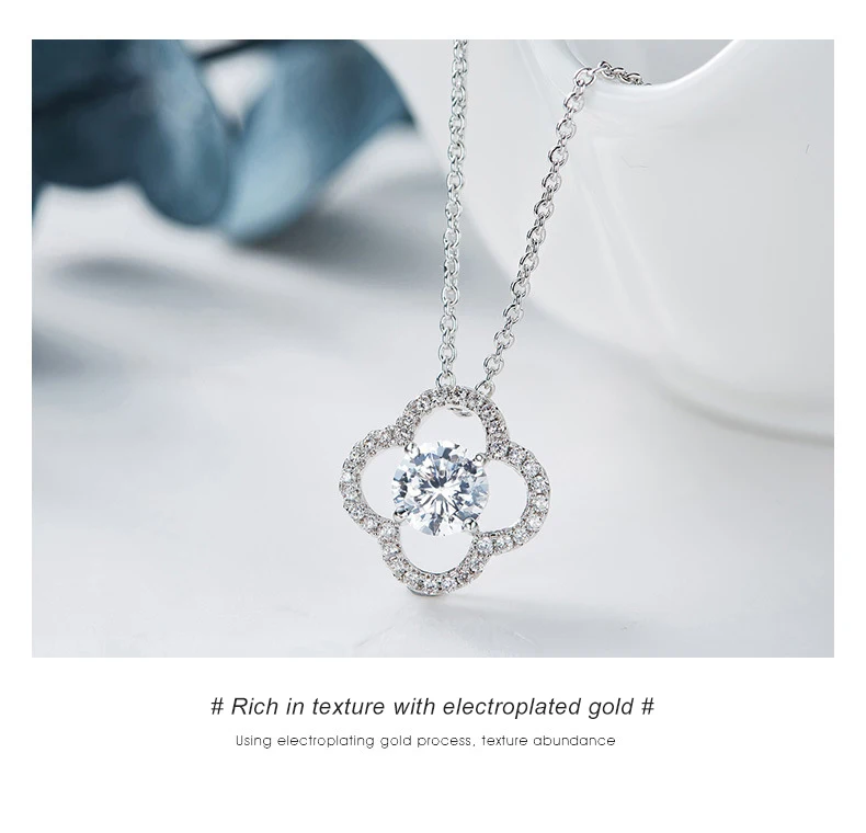 Ожерелье Warme Farben с кристаллами Swarovski, женское ожерелье с четырехлистным клевером, инкрустированное Zicon, ожерелье, колье, ювелирное изделие, подарок для девочек