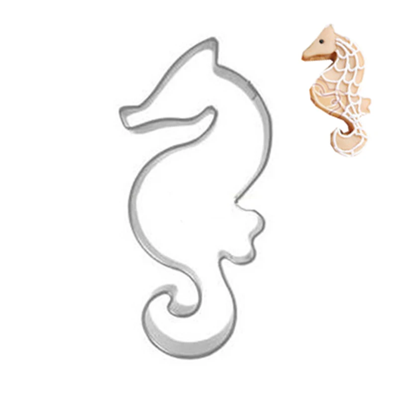 

Seahorse Cookies Cutter Mold Cake Decorating Biscuit Pastry Baking Mould Marine Animal Modeling Die Cutter