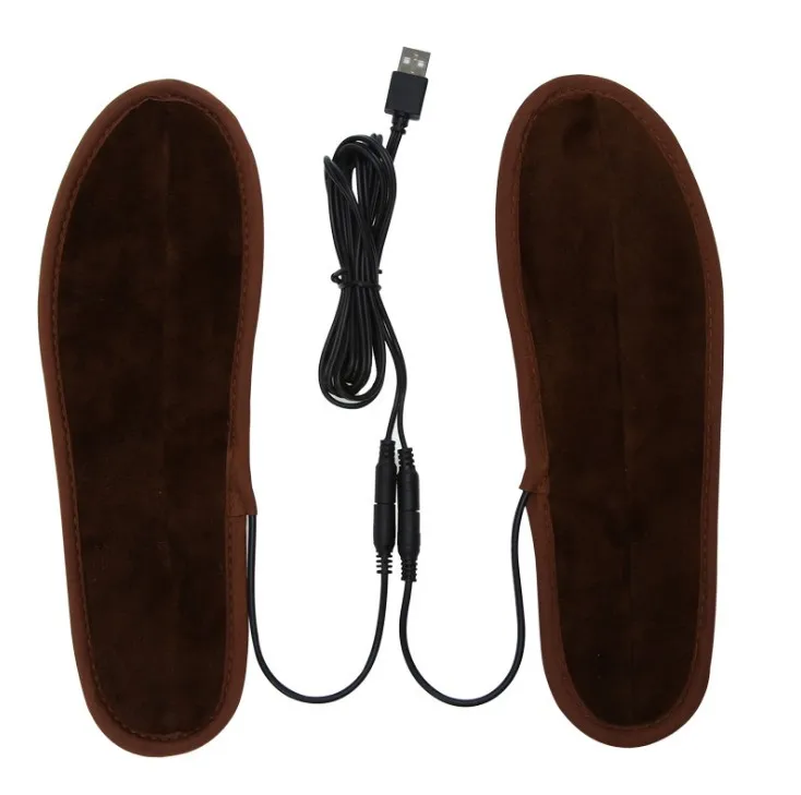 Для мужчин и женщин; Новинка; USB; с электрическим питанием; плюшевые меховые стельки; зимняя теплая стелька с подогревом; унисекс