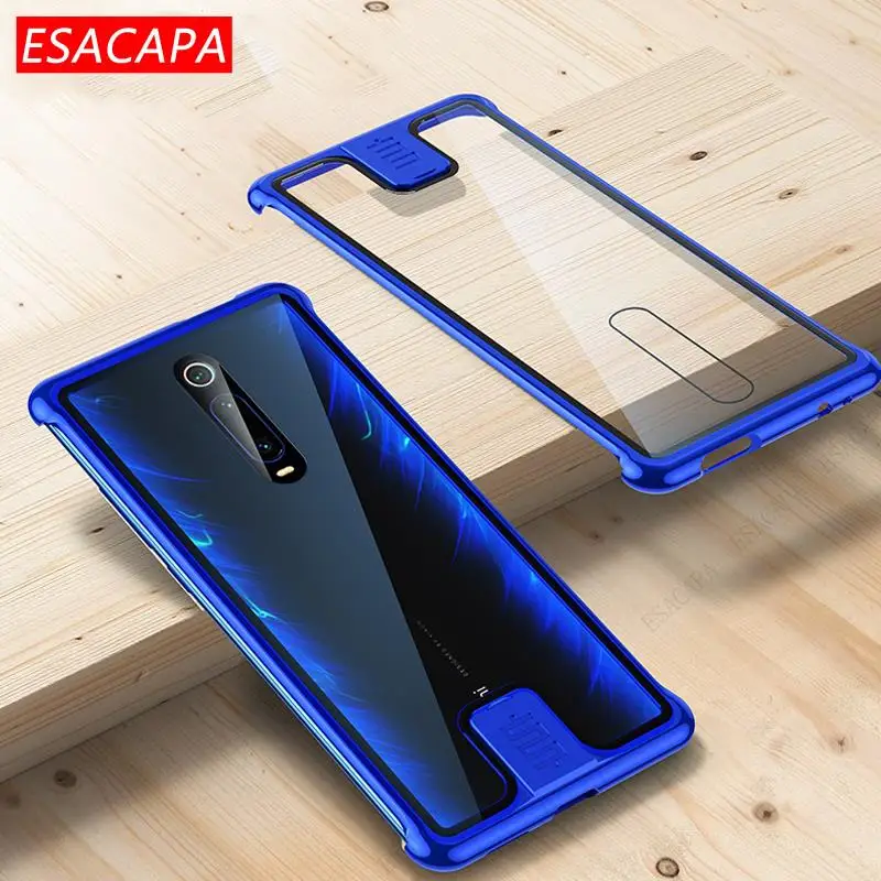 

Hard Metal Frame Shockproof Phone Case For Xiaomi Redmi K20 Pro Frameless Transparent Glass Anti-fall Shell Cover For Mi 9T