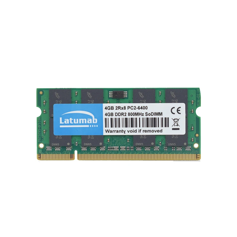 latumab ram ddr2 4gb 8gb 800mhz laptop memory pc2 6400 sodimm memory ram 1 8v 200 pins notebook ram memory module free global shipping