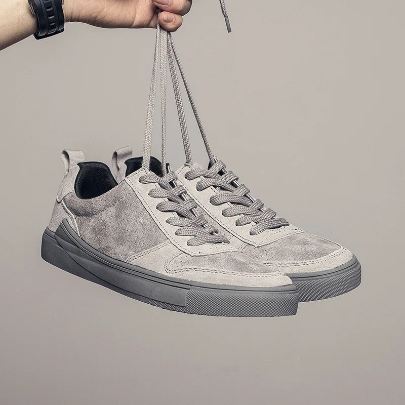 2019 Spring Autumn New Genuine Leather Sneakers Men Real Lace Up Round Toe Flats Retro Casual Shoes Korean Footwear Male |