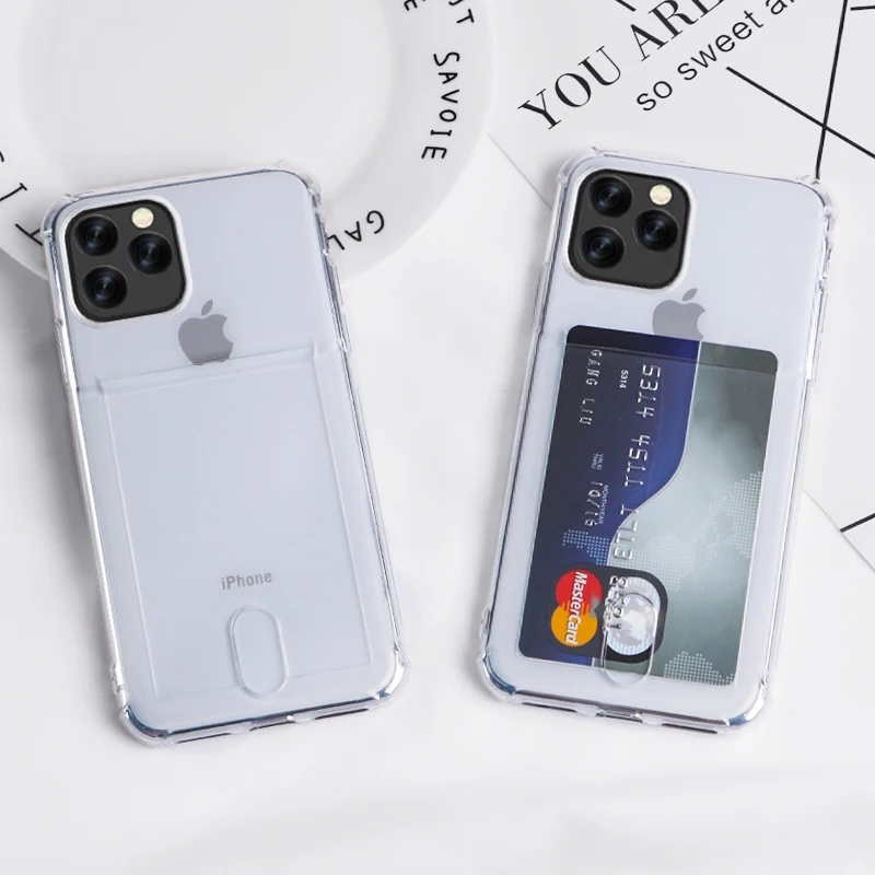 Чехол с тяжелой защитой для iPhone 11 Pro X XR XS Max 6 6S 7 8 Plus, прозрачный чехол с отделением для карт, мягкий чехол для huawei mate 30 Pro P20 P30 Lite