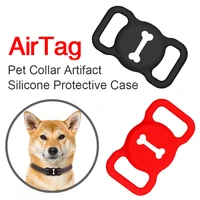 for apple airtag silicone case pet anti loss protective cat dog collar fixed buckle cover airtags gps tracker case accessories