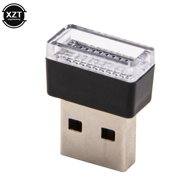 Светодиодный мини светильник для автомобиля с USB атмосферный декоративный