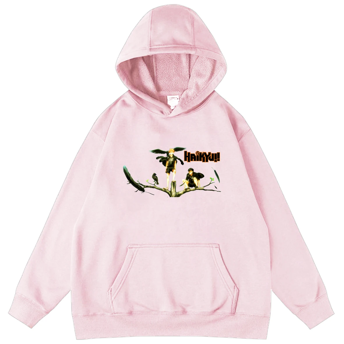 

2021 Anime Haikyuu!! Kid Hoodies with Big Pocket Pullover Boys Girls Clothes Tops Oversized Cartoon Hooded Winter Sweatshirt