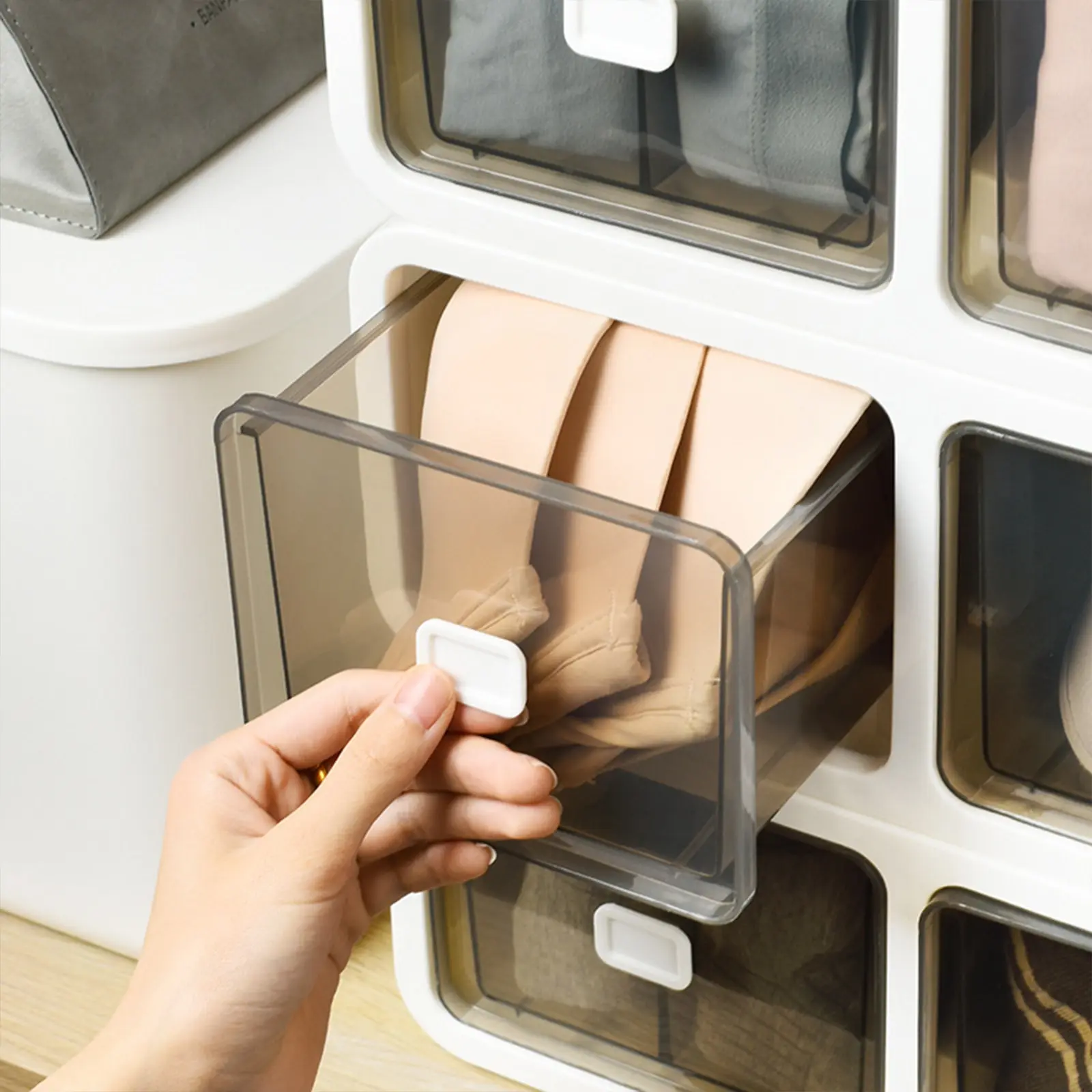 

Underwear Drawer Organizers Dividers Closet Dresser Clothes Storage Organizer Box For Bras Scarves Ties Socks Finishing Boxes